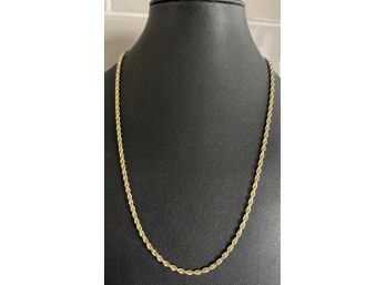 Vintage 10K Gold 20' Twist Chain Necklace 11.1 Grams