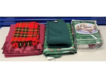 Lot Of Vintage Blankets - Royal Velvet, Dakotah, Polar Fleece, Country Collection Patchwork & More