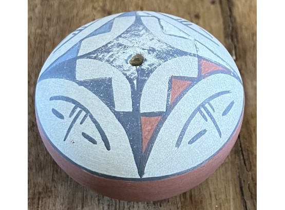 Lorain Chinana Jemez Pueblo Painted Pottery Seed Pot