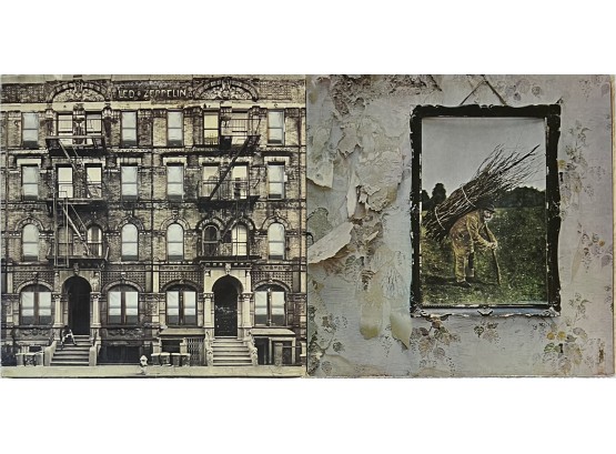 Led Zeppelin Physical Graffiti 1975 And IV 1971 Vinyl Albums (physical Graffiti Double Album)