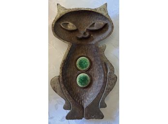 MCM Cast Iron Siamese Cat Ash Tray Made In Japan