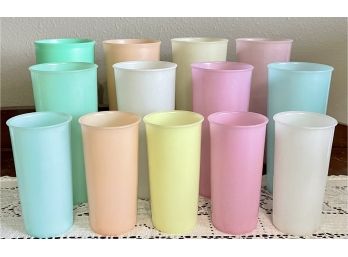 Vintage Assorted Color & Size Tupperware Plastic Cups