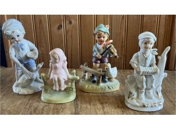 Lot Of Porcelain Figurines - Royal Crown, Boy With Duck, Norcest, And Arnart 5th Avenue