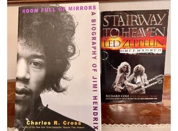 Jimi Hendrix Room Full Of Mirrors And Stairway To Heaven Hardback And Paperback Books