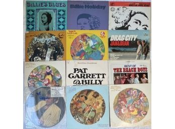 (12) Assorted Vintage Vinyl Albums - Disney Picture, Michael Jackson, Billy Holiday, And More