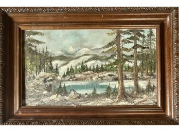 Vintage Original Signed Andre Volkman Oil On Canvas Forest Landscape