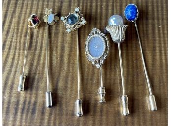Lot Of Vintage Stick Pins - Faux Pearls, Stones, And More
