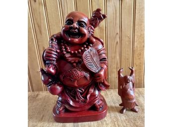 Made In China Resin Buddha And Small Carved Wooden Buddha