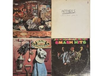 (4) Vintage Vinyl Albums - Frank Zappa, Overnite Sensation, And The Mothers With Hendrix And Wabash (as Is)