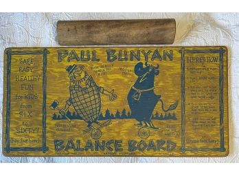 1950s Paul Bunyan Wooden Balance Board