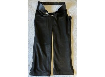 Walter Leather Co Steve Gamino Collection Size XL Leather Chaps Made In Puerto Vallarta - Stergis