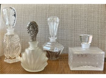 (4) Vintage Glass And Vintage Perfume Bottles - Christian Dior And More