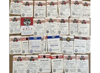 1950s Boy Scouts Of America Paper Merit Badges, Star Scout, Bronze Award, Wolf Scout, & More