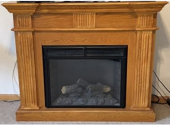 Oak CharmGlow Electric Fireplace (as Is For Repair)