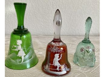 Fenton And Westmoreland Hand Painted Bell Lot