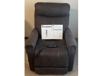 Brown FlexSteel Power Lift Recliner With Power Head Rest, Remote, Cable, And Instruction