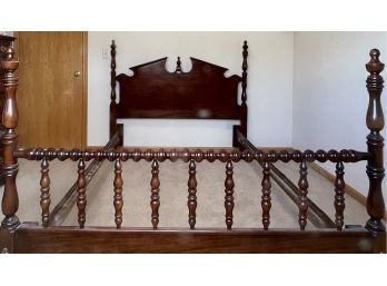 Vintage 4 Post Full Size Bed Frame With Rails