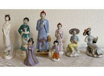 1950's Japan Asian Porcelain Figurine Lot - Bell, And More