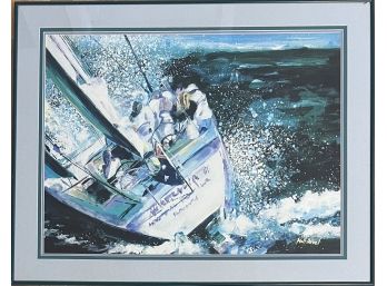 Nell Revel Summer Sail Print In Custom Frame