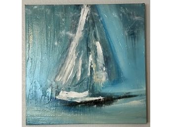 30 X 30 Inch Canvas Sailboat Print Marked Stacksnel