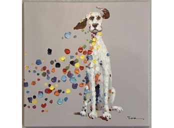 Joyce Multi Color Dalmatian Canvas Print