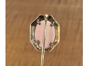 Antique 10K Gold Hand Carved Cameo Stick Hat Pin With Hold On End Piece