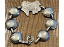 Sterling Silver 1940's Advance Australia Silver Coin 6.5' Bracelet Total Weight - 17.8 Grams