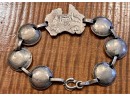 Sterling Silver 1940's Advance Australia Silver Coin 6.5' Bracelet Total Weight - 17.8 Grams