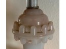 Vintage Art Deco Lighted Smoking Stand With Onyx Slag Glass Base And Accessories