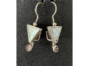 Angie Olami Sterling Silver And Roman Glass Earrings