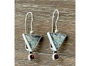 Angie Olami Sterling Silver And Roman Glass Earrings