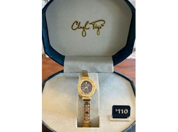Cheryl Tiegs Women's Gold Tone Watch In Original Box