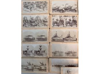 (28) Stereoscopic View Slides Of The Spanish American War Copyright 1898 - Stereoscopic Gems