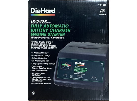 DieHard 15/2/125 Amp Fully Automatic Battery Charger Engine Starter With  Original Box #2043