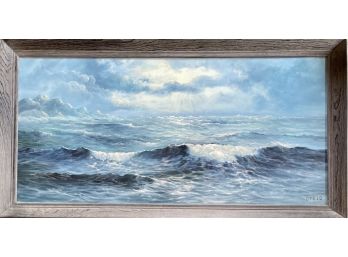 Original Oil Painting Sea Scape Signed Otelo 1960s