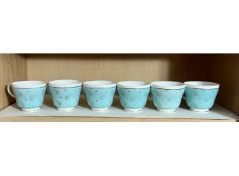 (6) Wedgwood Westover Pattern Teacups