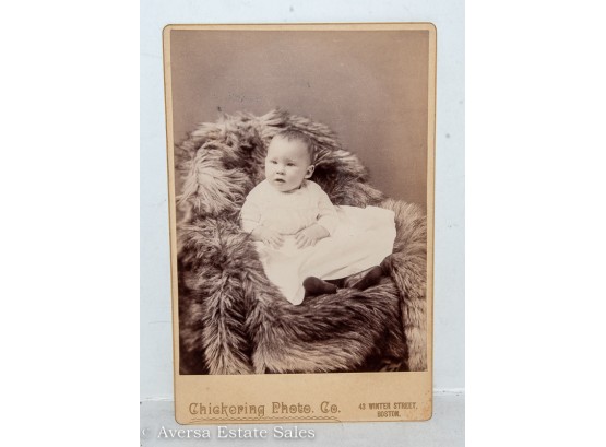 Cabinet Photo - Cute Baby In Fuzzy Blanket