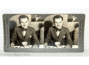 Stereoview - Lowell Thomas, Lecturer And Author