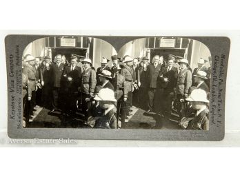Stereoview - President Franklin Roosevelt - In A RARE Walking Photograph