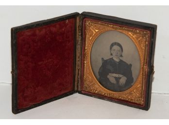 Antique Cased Photo:  Sixth Plate Ambrotype
