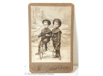 Cabinet Photo - Two Boys And A Tricycle