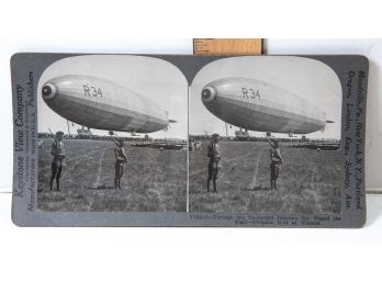 Stereoview - Dirigible R-34 At Mineola