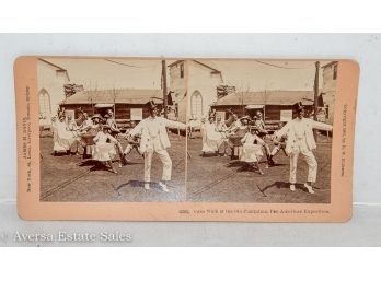 Stereoview - 'cake Walk At The Old Plantation'