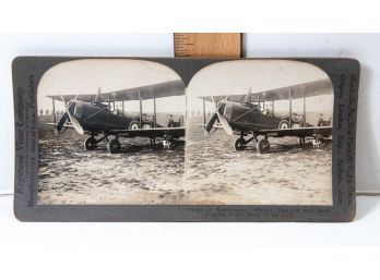 Stereoview - WWI Double Seated Fighter