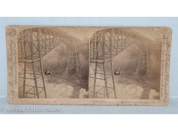 Stereoview - Samuel Dixon Tightrope Walker Crossing Niagara