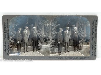 Stereoview - Thomas Edison / Henry Ford / Harvey Firestone