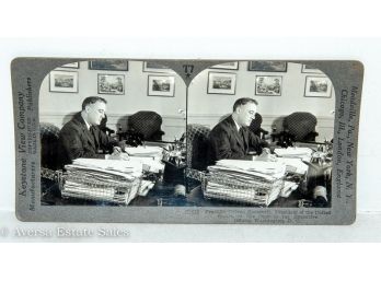 Stereoview - President Franklin Delano Roosevelt At His Desk