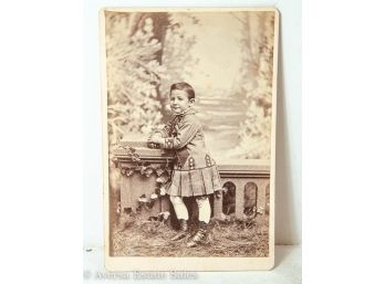 Cabinet Photo - Young Man Dressed His Best