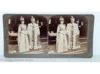 STEREOVIEW: King Edward VII And Queen Alexandra