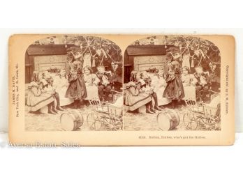 Stereoview - After Christmas Game Around The Tree